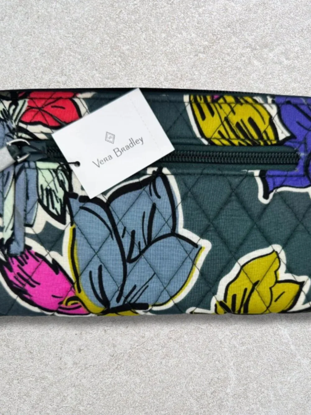 🌺 Vera Bradley Falling Flowers Wallet & Zip‑ID Bundle – Retired – Giftable 🌺 - Picture 2 of 4